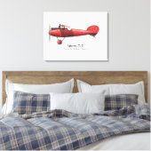 Red Baron Manfred von Richthofen German Flying Ace Canvas Afdruk (Insitu (Slaapkamer))