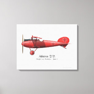 Red Baron Manfred von Richthofen German Flying Ace Canvas Afdruk