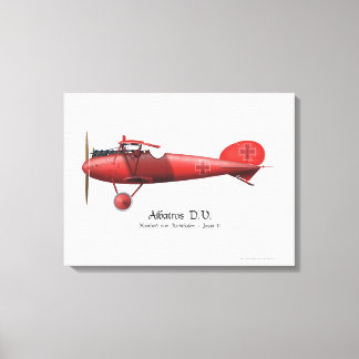Red Baron Manfred von Richthofen German Flying Ace Canvas Afdruk