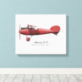 Red Baron Manfred von Richthofen German Flying Ace Canvas Afdruk (Insitu (Houten vloer))