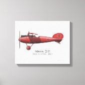 Red Baron Manfred von Richthofen German Flying Ace Canvas Afdruk (Voorkant)