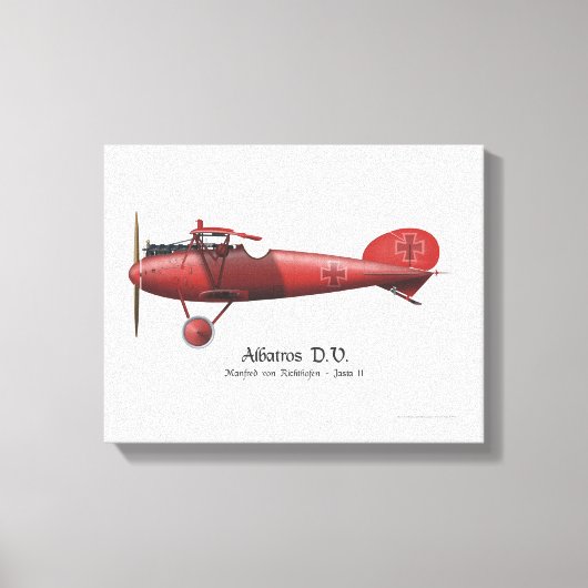 Red Baron Manfred von Richthofen German Flying Ace Canvas Afdruk (Voorkant)