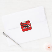Red Baron Rocks! Ronde Sticker (Envelop)