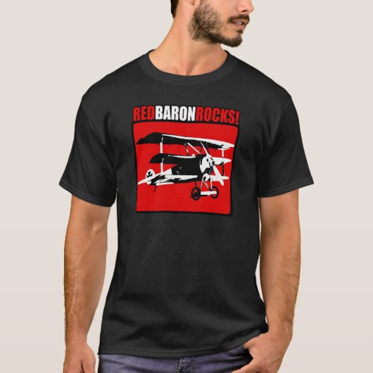 Red Baron Rocks. T-shirt (Voorkant)