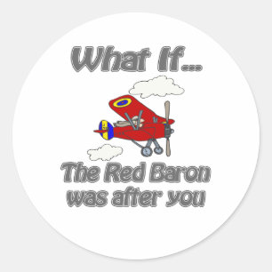Red Baron Ronde Sticker