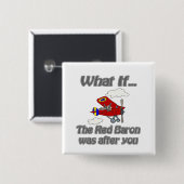 Red Baron Vierkante Button 5,1 Cm (Voorkant /achterkant)