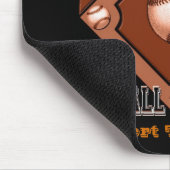 Red Baseball Cartoon Muismat (Hoek)