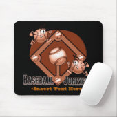 Red Baseball Cartoon Muismat (Met muis)