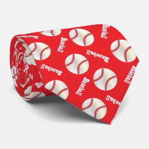 Red Baseball Fun Stropdas