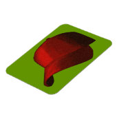 RED BASEBALL HAT PET GRAPHIC MAGNEET (Linkerzijde)