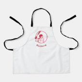 Red Baseball Player Coach Athlete Custom Name Cool Schort (Voorkant)