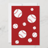 Red Baseball Player Foto Dank u Coach Kaart (Achterkant)