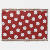 Red Baseball Throw Blanket Deken (Voorkant)