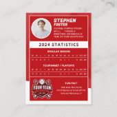 Red Baseball Trading Kaart Pro Baseball Player Contactkaartje (Achterkant)