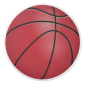 Red Basketball Keramische Knop (Voorkant)