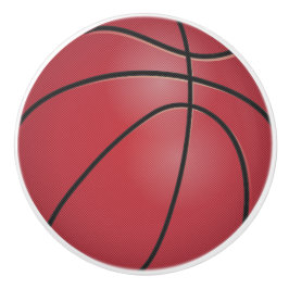 Red Basketball Keramische Knop