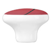 Red Basketball Keramische Knop (Zijkant)