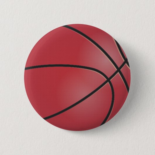 Red Basketball Ronde Button 5,7 Cm (Voorkant)