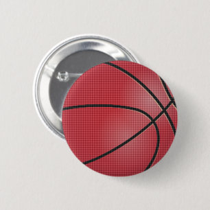 Red Basketball Ronde Button 5,7 Cm
