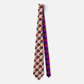 Red Bass Drum Tiled Pattern Necktie Stropdas (Voorkant)