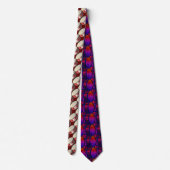 Red Bass Drum Tiled Pattern Necktie Stropdas (Achterkant)