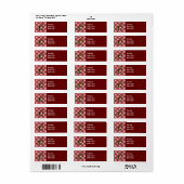 Red Basset Hound Etiket (Full Sheet)