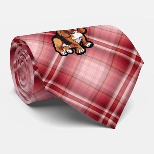 Red Basset Hound Stropdas (Opgerold)