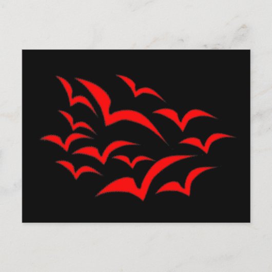 Red Bat Cloud Briefkaart (Voorkant)