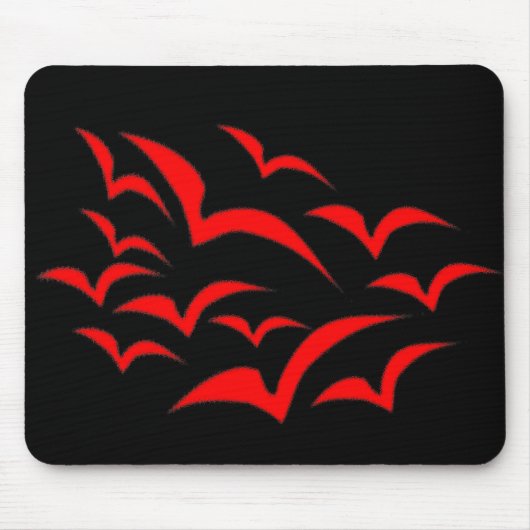 Red Bat Cloud Kinder Mousepad Muismat (Voorkant)