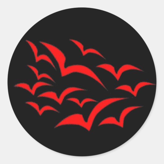 Red Bat Cloud Sticker (Voorkant)