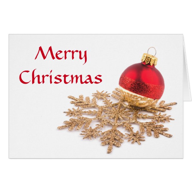 Red Bauble en Gold Ornament (Voorkant Horizontaal)