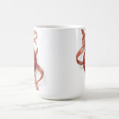 Red Bauble Ornament Gold Snowflake Ribbon Koffiemok (Center)