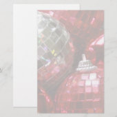 Red Baubles bleek Briefpapier (Voorkant / Achterkant)