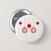 Red Baubles Button Badge (Voorkant /achterkant)