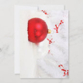 Red Baubles Chrismas Partij Kaart (Achterkant)