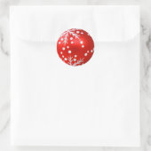 Red Baubles Kerstmis Ronde Sticker (Tas)