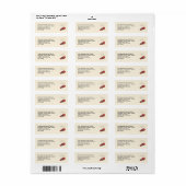 Red Baubles MERRY CHRISTMAS Return Address Label (Full Sheet)