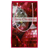 Red Baubles Merry kerstcadeau kleine kleine kleine Klein Cadeauzakje (Voorkant)