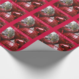 Red Baubles Merry kerstinpakpapier Cadeaupapier