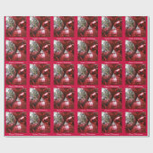 Red Baubles Merry kerstinpakpapier Cadeaupapier (Vlak)