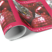 Red Baubles Merry kerstinpakpapier Cadeaupapier (Rol Hoek)