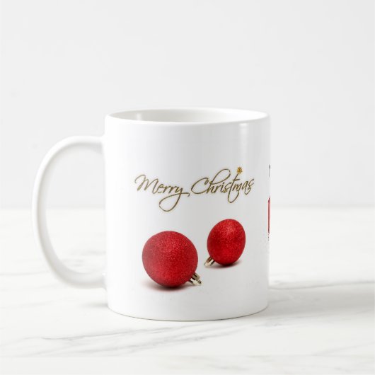 Red Baubles Merry Kerstmama Koffiemok (Links)