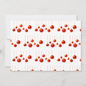 Red Baubles met prettige kerstkaart (Achterkant)