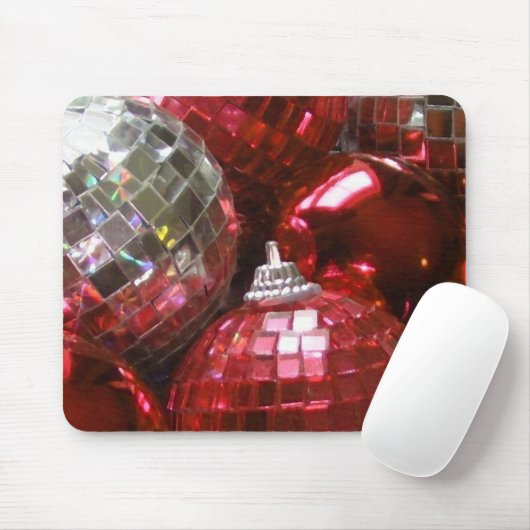 Red Baubles mousepad Muismat (Met muis)