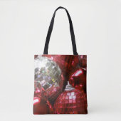 Red Baubles over de canvas tas (Voorkant)