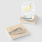 RED BAY DEPOT MARBLE STONE ONDERZETTER (Zijkant)