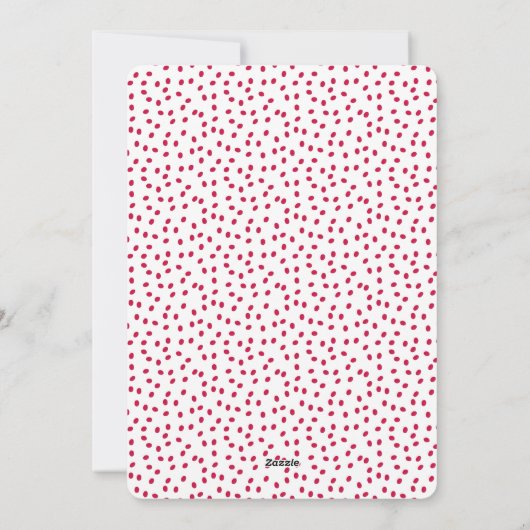 Red be Merry Type Holiday Feestdagenkaart (Achterkant)