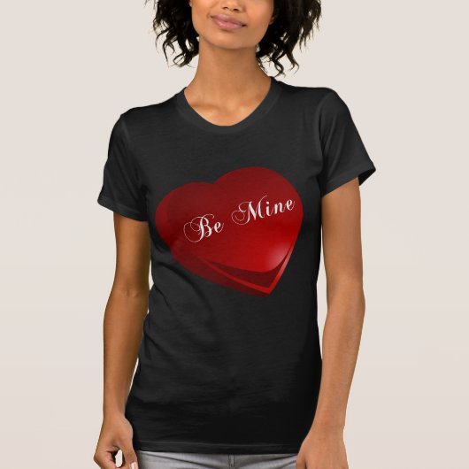 Red Be Mine Heart T-shirt (Voorkant)