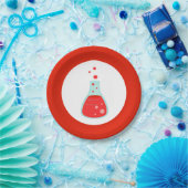 Red Beaker Science Party Papieren Bordje (Feest)