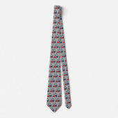 Red Beakers Chemistry Design Necktie Stropdas (Voorkant)